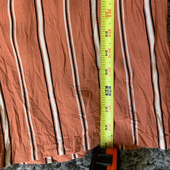 Orange and white striped flowy pants - Picture 4 of 5